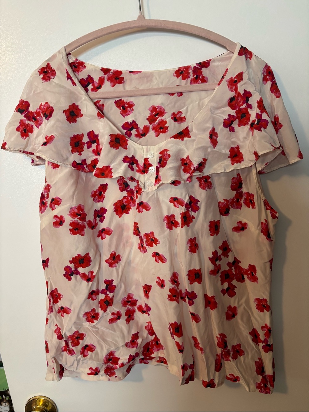 Fairycore Cottagecore Hyperfeminine Soft Girl Ruffle Floral Blouse